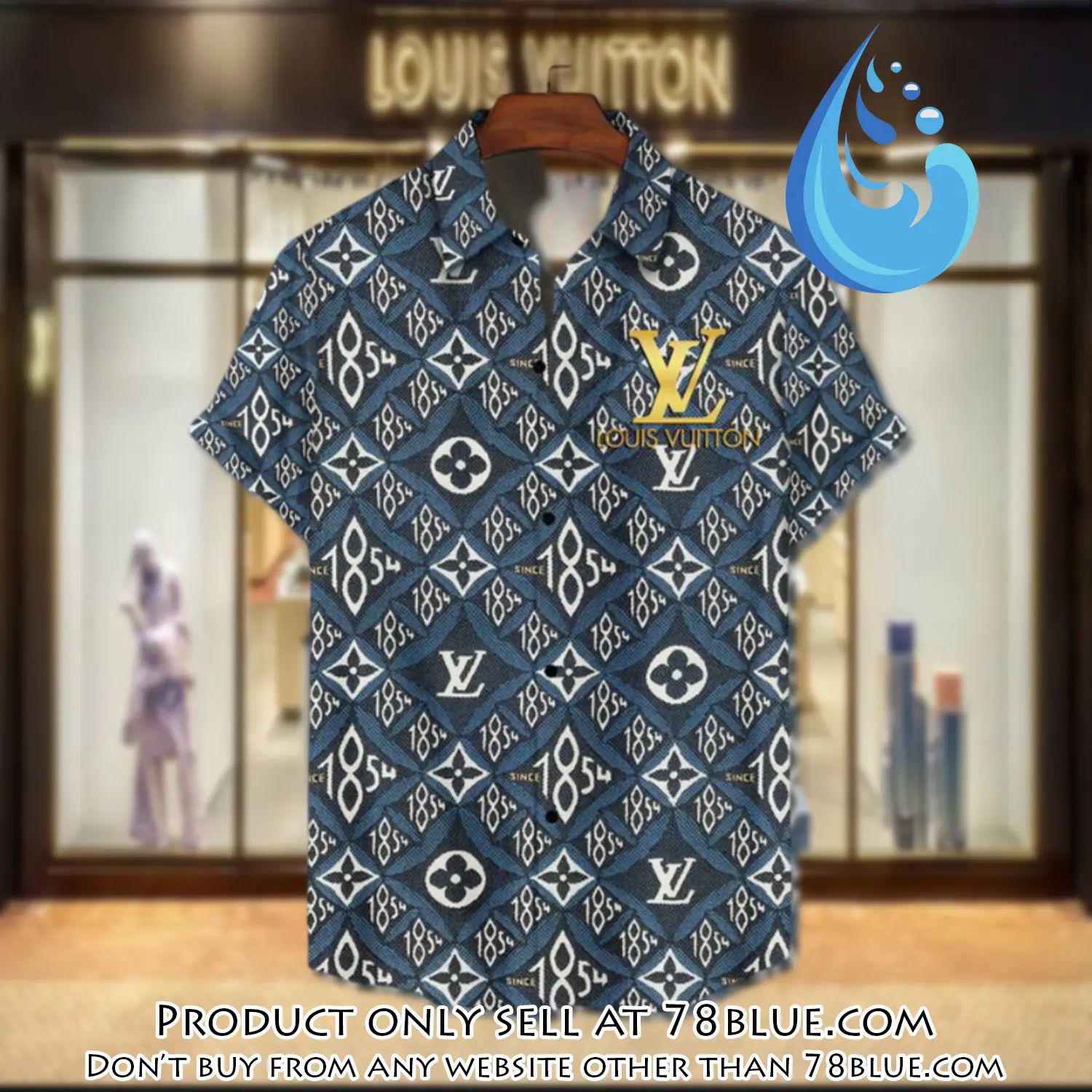 Lv louis vuitton luxury hawaiian shirt & short set lhs1194 78b0014018
